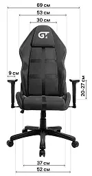 Геймерське крісло GT Racer чорне (X-2628 Black) - мініатюра 13