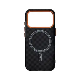 Карбоновый чехол для Apple iPhone 17 Pro, LikeCarbon2 SE MagCase, черный, тонкий защитный чехол-панель из поликарбоната с магнитами N52, MagSafe, противоударный, совместимый с беспроводной зарядкой, приподнятые края для защиты камеры, ArmorStandart (ARM89164) - мініатюра 2