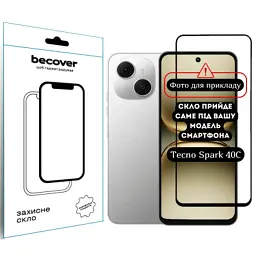 Скло захисне BeCover Tecno Spark 40C 4G (KM4k) Black (714371)