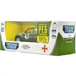 Машинка TechnoDrive серії Шеврони Героїв MITSUBISHI PAJERO 4WD TURBO "93 ОМБр" - мініатюра 11