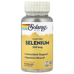 Селен Yeast-Free Selenium 200 mcg 90 капсул Solaray vit0004975