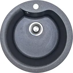 Кухонна мийка Adamant WAVE графіт d 485x210 мм, без крила d 48 - мініатюра 1