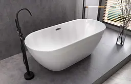 Змішувач для ванни Corsan Lugo black mat підлоговий CMM35BL Чорний матовий - мініатюра 5