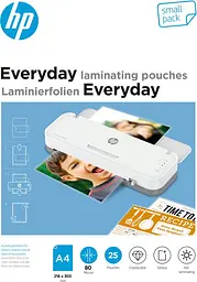 Плівка для ламінування HP Everyday Laminating Pouches, A4, 80 Mic, 216 x 303, 25 pcs