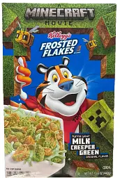 Сухий сніданок Kelloggs Cereal Minecraft Frosted Flakes Creeper Bit Marshmallows 476 g