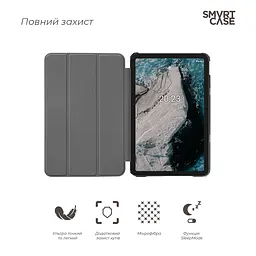 Чохол-книжка на планшет Nokia T20, Smart Case, black, підставка для планшета 10.4 , шкіряний, мікрофібра, на магніті, ArmorStandart (ARM61360) - мініатюра 3