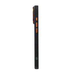 Карбоновый чехол для Apple iPhone 17 Pro Max, LikeCarbon2 SE MagCase, черный, тонкий защитный чехол-панель из поликарбоната с магнитами N52, MagSafe, противоударный, совместим с беспроводной зарядкой, приподнятые края для защиты камеры - мініатюра 6