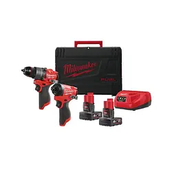 Набір із 2 інструментів безщіткових акумуляторних MILWAUKEE M12 FPP2A2-602X (дриль-шурупокрут з ударом M12 FUEL FPD2-0, гвинтове - мініатюра 2