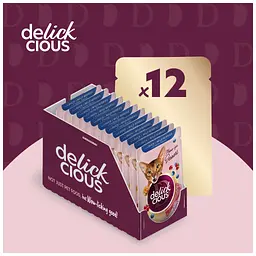 Вологий корм для кішок Delickcious Пластівці з кроликом та тропічними фруктами у вершковому соусі 80 г (4820269141841) - мініатюра 5