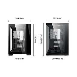 Корпус для ПК Lian Li O11 Dynamic Mini V2, Black (G99.O11DMIV2X.00) - мініатюра 10