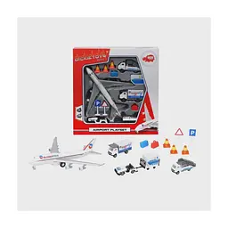 Игровой набор Dickie Toys Аэропорт, 3 машинки, 1 самолет, 13 аксессуаров (3743001) - миниатюра 5