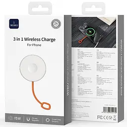 БЗП WIWU Wi-W037 AirDock 3in1 15W White - мініатюра 2