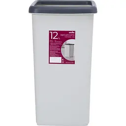 Відро для сміття MBM My Home 12 л сіре (BIN-02 12L GRAY)