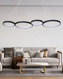 Підвісний світильник, люстра Goldlux 331021 Flamenco LED 1x42W 4000K 5700Lm IP20 чорний - мініатюра 2