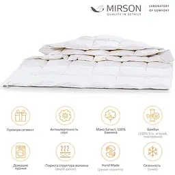 Ковдра бамбукова MirSon Luxury Exclusive №1377, зимова, 155x215 см, біла - мініатюра 6
