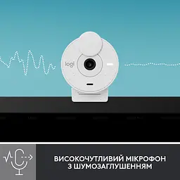 Веб-камера Logitech Brio 300 White (960-001442) - мініатюра 4