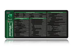 Великий килимок для мишки WorkPlaceShop Поєднання клавіш для Excel 900 x 400 мм