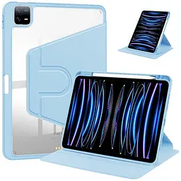 Чохол TPUCristal Pen holder 360 для Xiaomi Pad 7 / 7 Pro 11 2025 Голубий - мініатюра 2