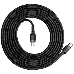 Кабель Baseus Cafule Cable Type-C to Type-C 20V 3A 2m CATKLF-HG1 Black - мініатюра 3