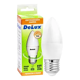 Лампочка Delux BL37B 7Вт 2700K 220В E27 (90004071) - мініатюра 3
