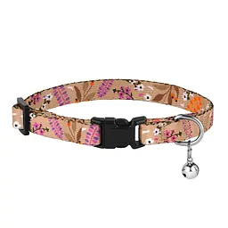 Нашийник для котів BronzeDog Urban XS квіти бежевий 1x18-28 см 49/1414