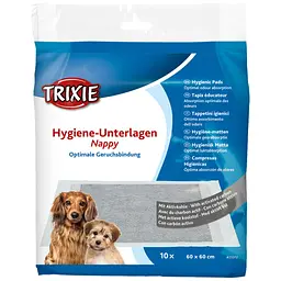 Пелюшки для собак Trixie з активованим вугіллям 60х60 см 10 шт (4047974233726)