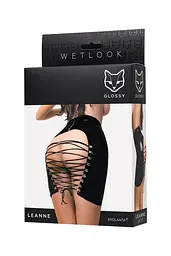 Спідниця Glossy Wetlook Leanne XL (чорний) - мініатюра 10