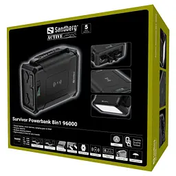 Батарея універсальна Sandberg 96000mAh, Survivor, DC/84W, PD/60W, Cigar Lighter 180W, Wireless, LiFePo4 (420-78) - мініатюра 6