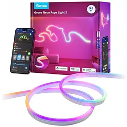 Стрічка світлодіодна розумна H61D3 Neon Rope Light 2 3м RGBIC WI-FI/Bluetooth білий Govee osv0002199