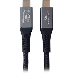 Кабель Cablexpert USB Type-C Premium USB 3.2 Type-C/Type-C PD 100W 1.5m Black (CCBP-USB3-CMCM100-1.5M)
