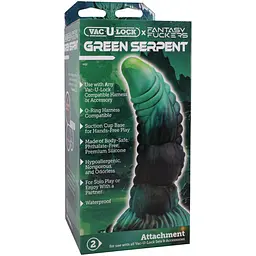 Фалоімітатор Doc Johnson Vac-U-Lock Green Serpent - мініатюра 5