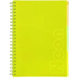 Зошит на пружині Buromax Neon А4 (210x297) 120 аркушів 3 PVC жовтий (BM.24349911-08)