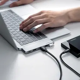 USB-Хаб UGREEN CM251 Dual USB-C To HDMI+3*USB 3.0 A+Type C Female Converter (UGR-60559) - мініатюра 6