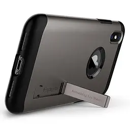 Чохол протиударний із підставкою Spigen Slim Armor 065CS24541 для iPhone XS Max (6.5") Gun Metal - мініатюра 3