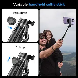 Мульті-Монопод XO SS22 4 in 1 Magnetic Multi-function Mini BT Selfie Stick/Photo Booster Чорний - мініатюра 9