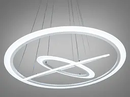 Підвісна LED-люстра з пультом 115 Вт Diasha 2366-800+600+400WH - мініатюра 2