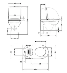 Унітаз підлоговий Qtap Virgo Ultra Quiet з сидінням Slim Duroplast/ Soft-close/ Quick Release QT18226092AW - мініатюра 9