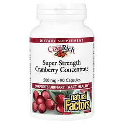 Журавлина Cranberry Concentrate 500 mg 90 Capsules Natural Factors vit0005987