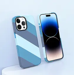 Захисний чохол Vokamo для iPhone 15 Plus з магнітом Blue - мініатюра 3