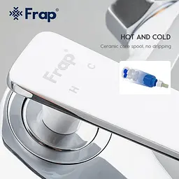 Змішувач для ванни Frap F3258 білий/хром - мініатюра 4