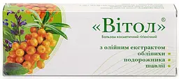 Свічки "Вітол" з олією обліпихи, екстрактом подорожника та шавлії 10 шт Грін-Віза