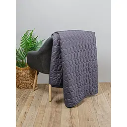 Покривало стьобане Home Line 160x210 см сіре (178208) - мініатюра 2
