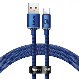Кабель Baseus Crystal Shine Series Fast Charging Type-C 100W (1.2m) blue (CAJY000403)