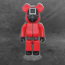 Акрилова колекційна фігурка Bearbrick Squid Game 3