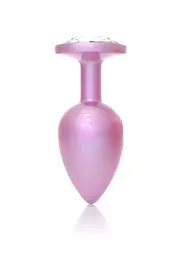 Анальна пробка - Jewellery Pearl Pink Plug Clear L - мініатюра 5