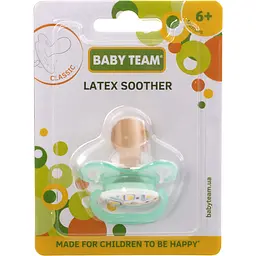 Пустушка Baby Team класична латексна (3222_м'ятний) - мініатюра 4