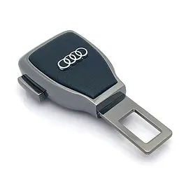 Заглушка перехідник ременя безпеки з логотипом Audi Темний хром 1 шт