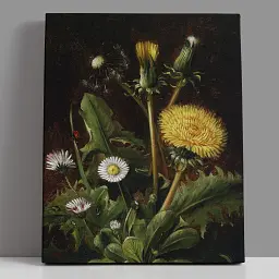 Інтер'єрна картина Натюрморт з кульбабами, Отто Дидрик Оттесен, Still Life, репродукція картини, натюрморт, 60×48 см (id7043)