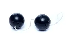 Вагінальні кульки Duo-Balls Black, 21 см, чорний - мініатюра 3