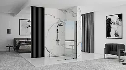 Душова стінка Rea Cortis 120 black REA-K8880 - мініатюра 5
